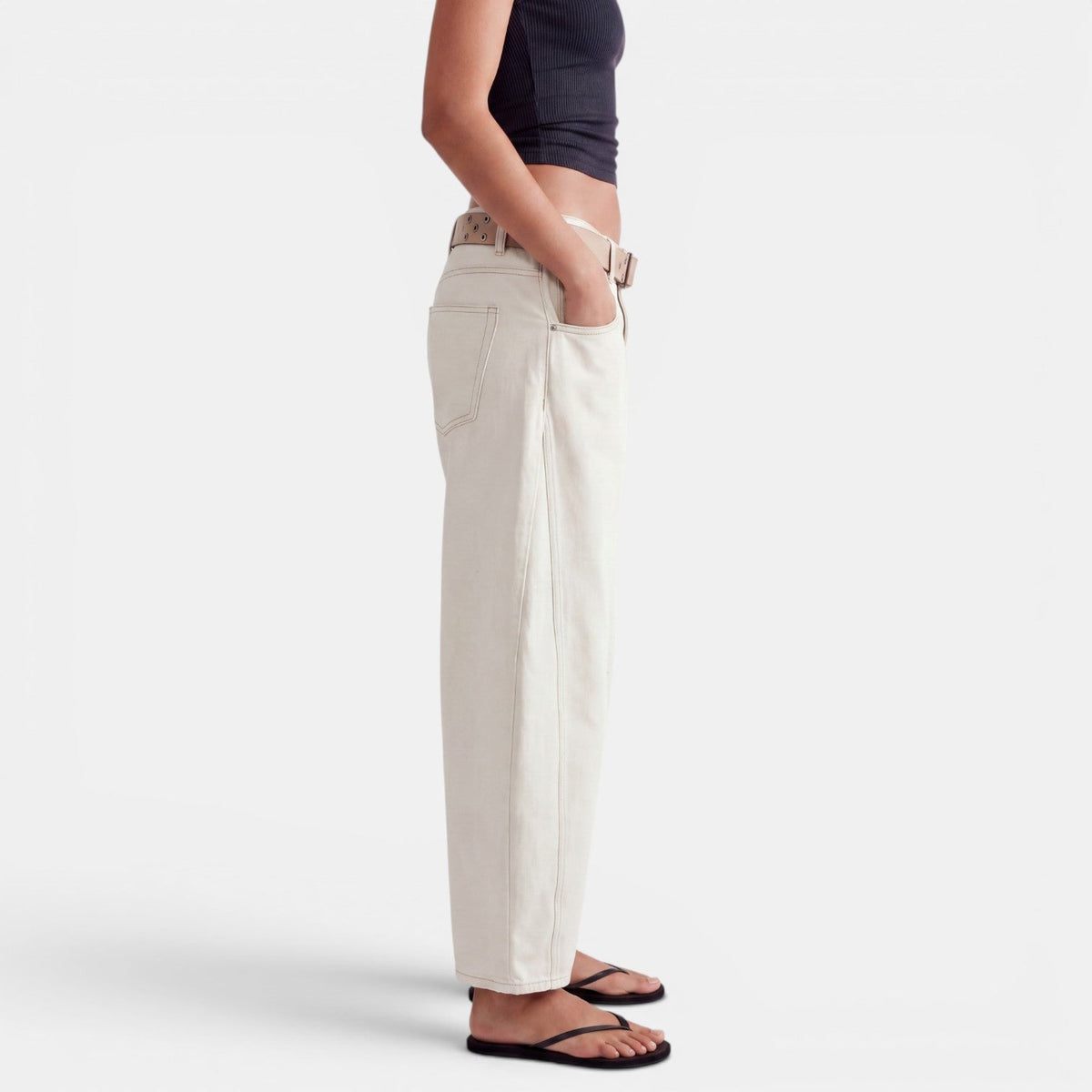 Dafne | Jeans a gamba larga elasticizzati a vita media