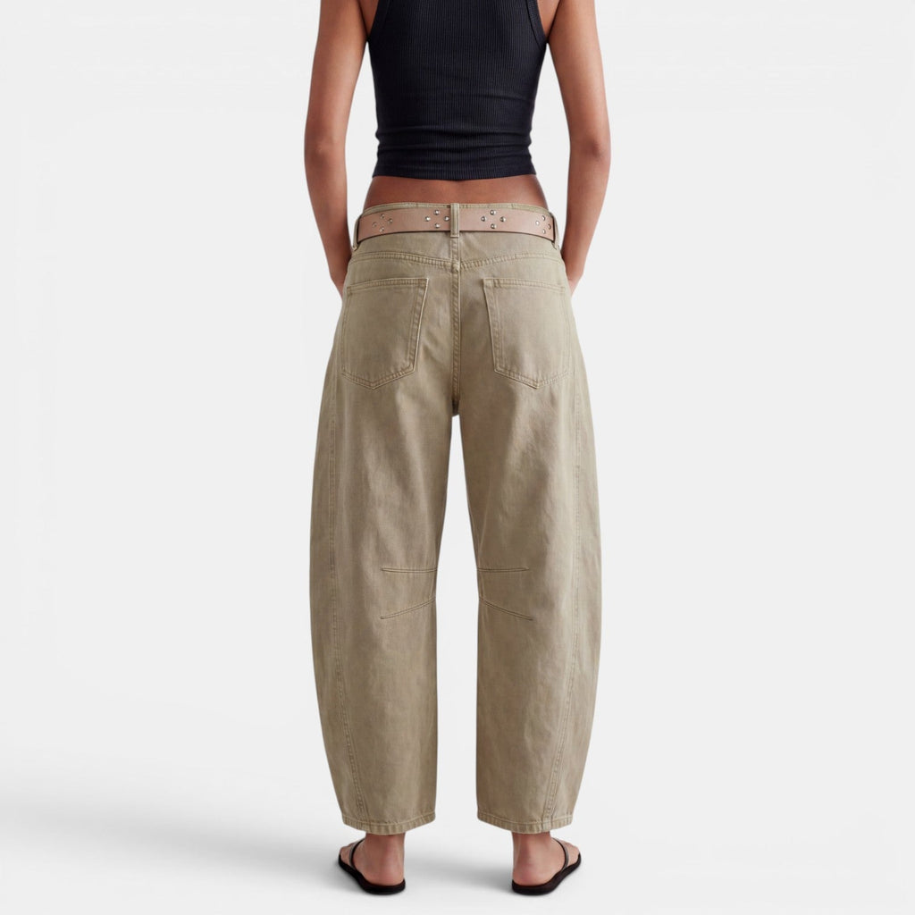 Dafne | Jeans a gamba larga elasticizzati a vita media
