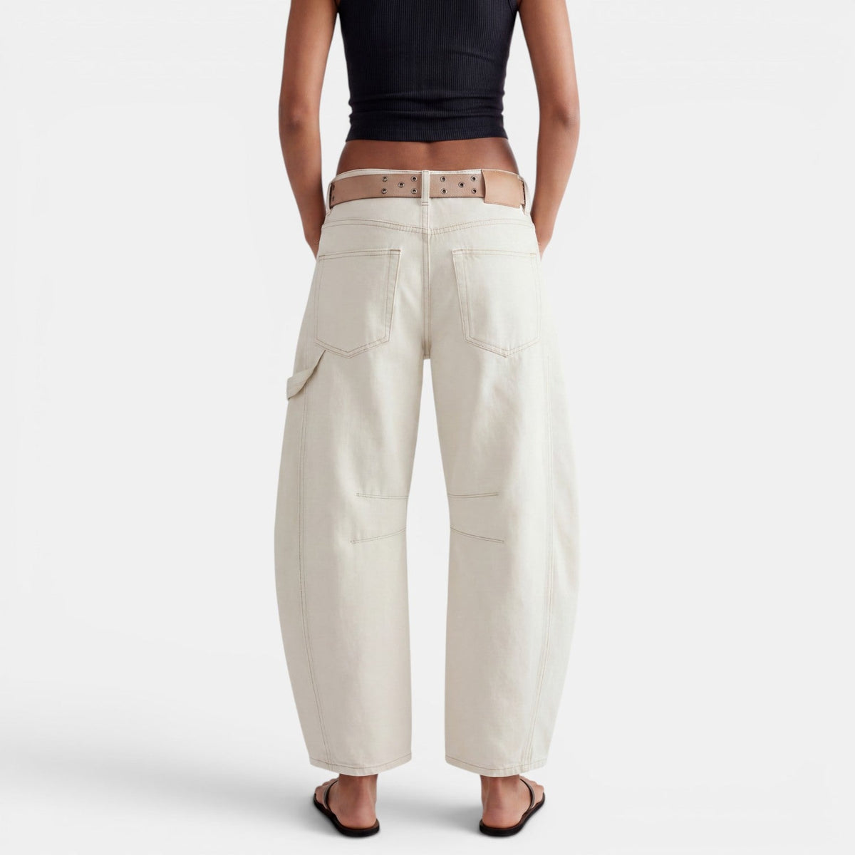 Dafne | Jeans a gamba larga elasticizzati a vita media