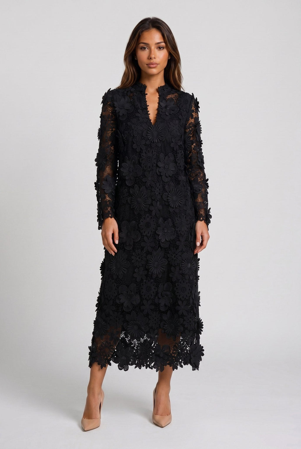 Fiorenza | Vestido midi de encaje floral