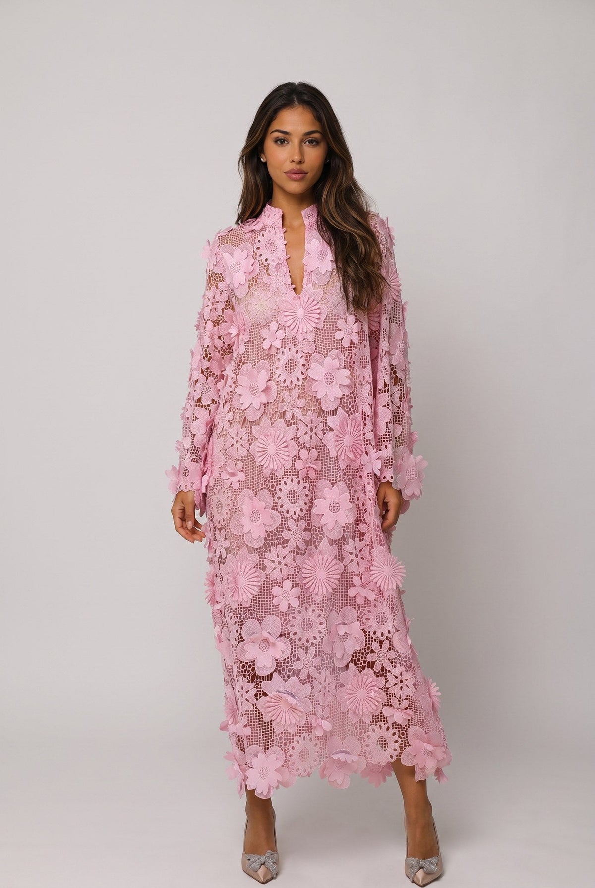 Fiorenza | Vestido midi de encaje floral