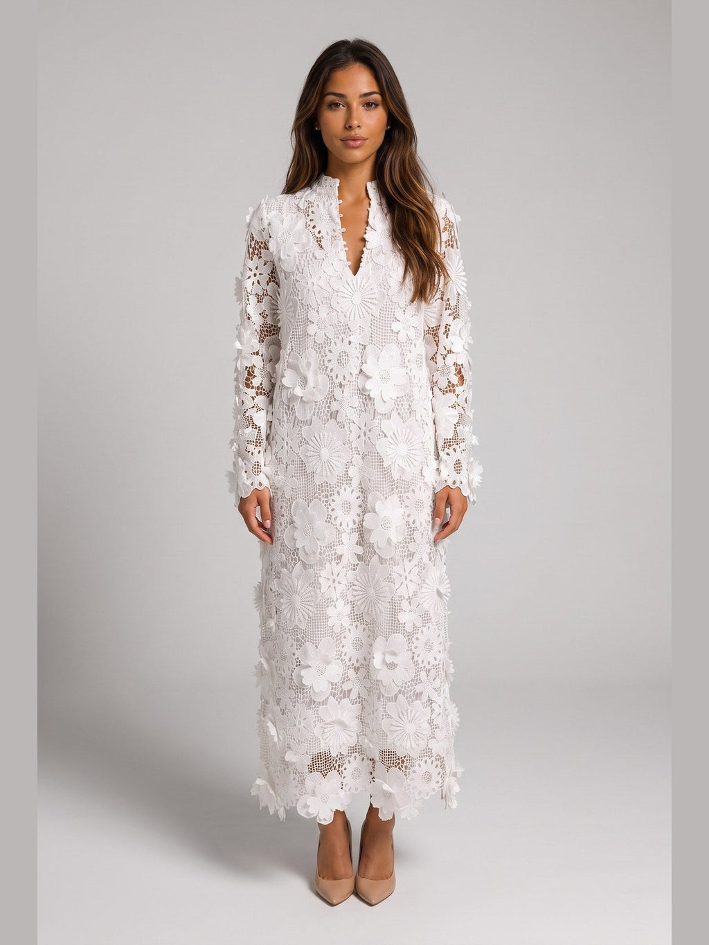 Fiorenza | Vestido midi de encaje floral