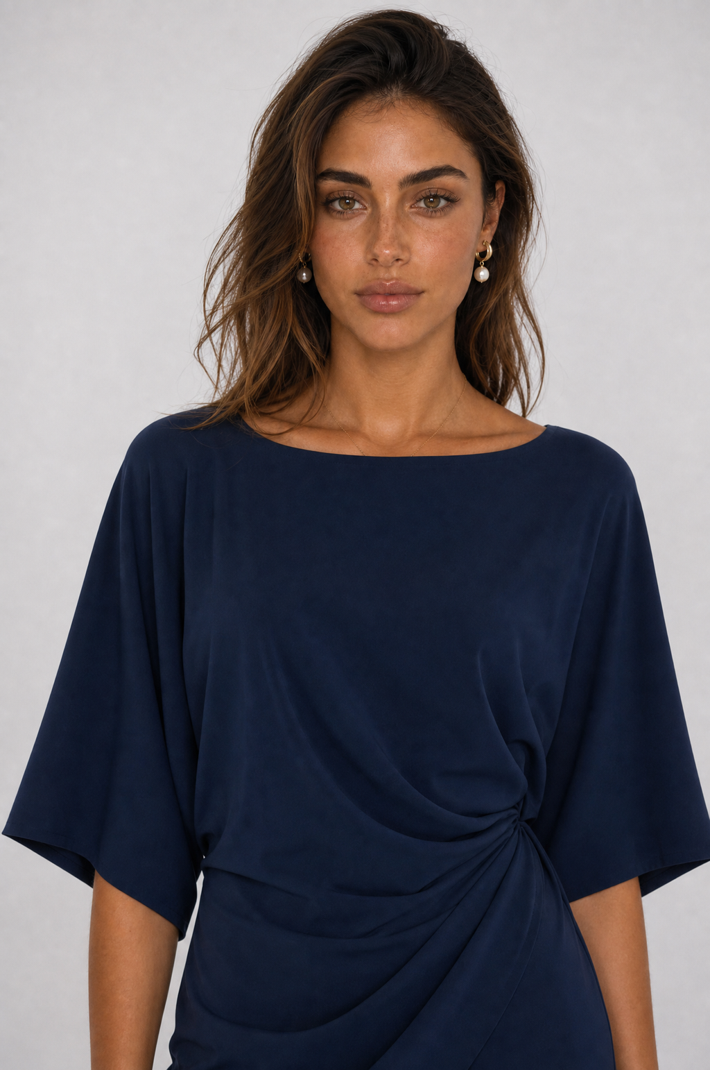 Gabriella | Conjunto de blusa drapeada y pantalón amplio