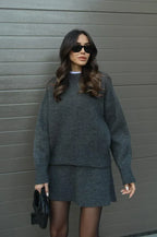 Beatrice | Conjunto de punto suave de top y falda