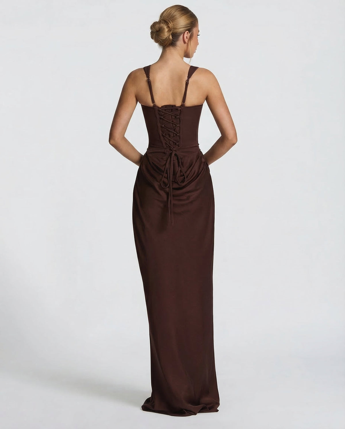 Clessira | Vestido largo con corsé y drapeado