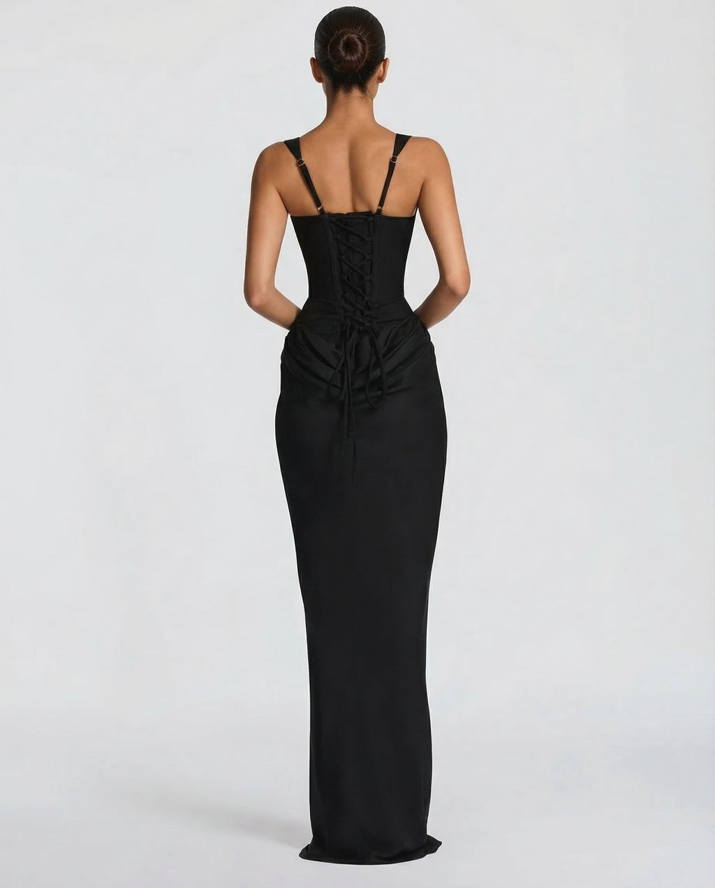 Clessira | Vestido largo con corsé y drapeado