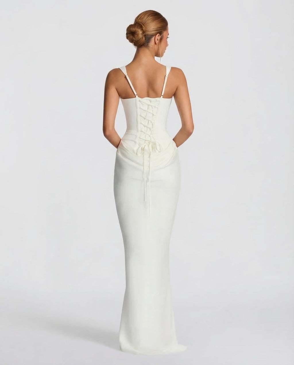 Clessira | Vestido largo con corsé y drapeado