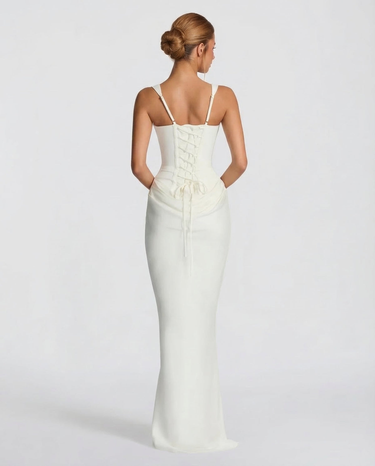 Clessira | Vestido largo con corsé y drapeado
