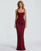 Clessira | Vestido largo con corsé y drapeado