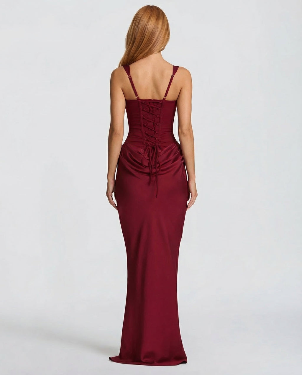 Clessira | Vestido largo con corsé y drapeado