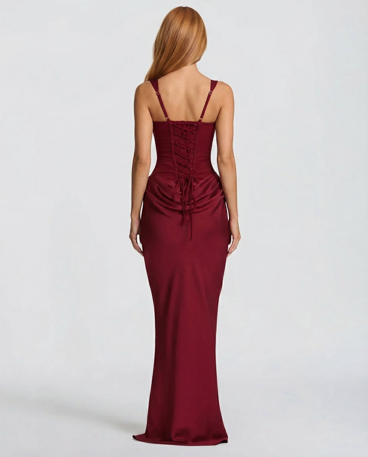 Clessira | Vestido largo con corsé y drapeado