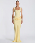 Clessira | Vestido largo con corsé y drapeado