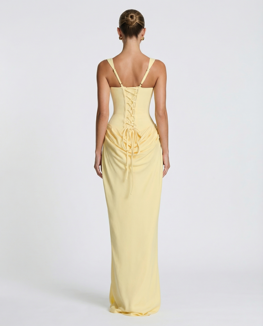 Clessira | Vestido largo con corsé y drapeado
