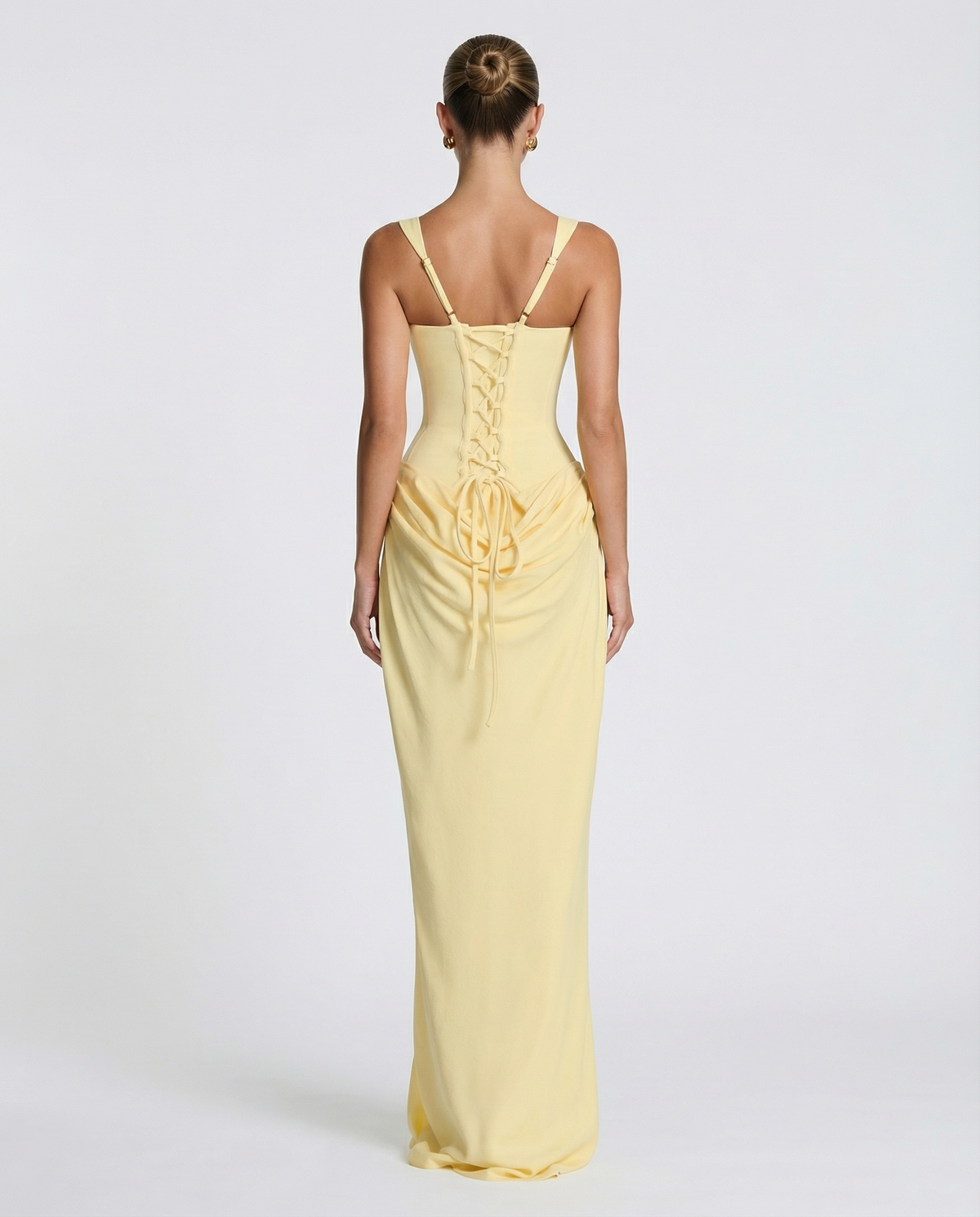 Clessira | Vestido largo con corsé y drapeado