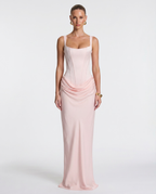 Clessira | Vestido largo con corsé y drapeado