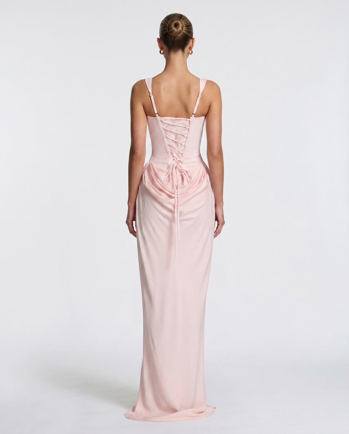 Clessira | Vestido largo con corsé y drapeado
