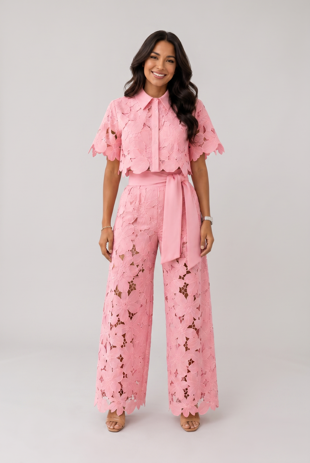 Isabela | Conjunto de encaje calado estilo retro