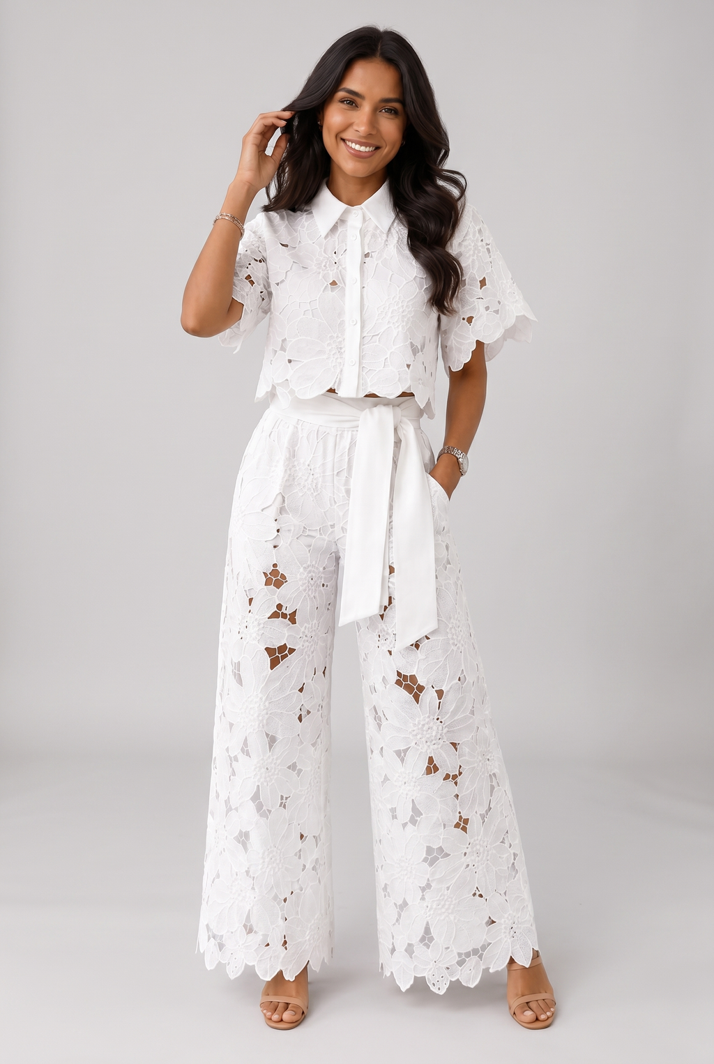 Isabela | Conjunto de encaje calado estilo retro