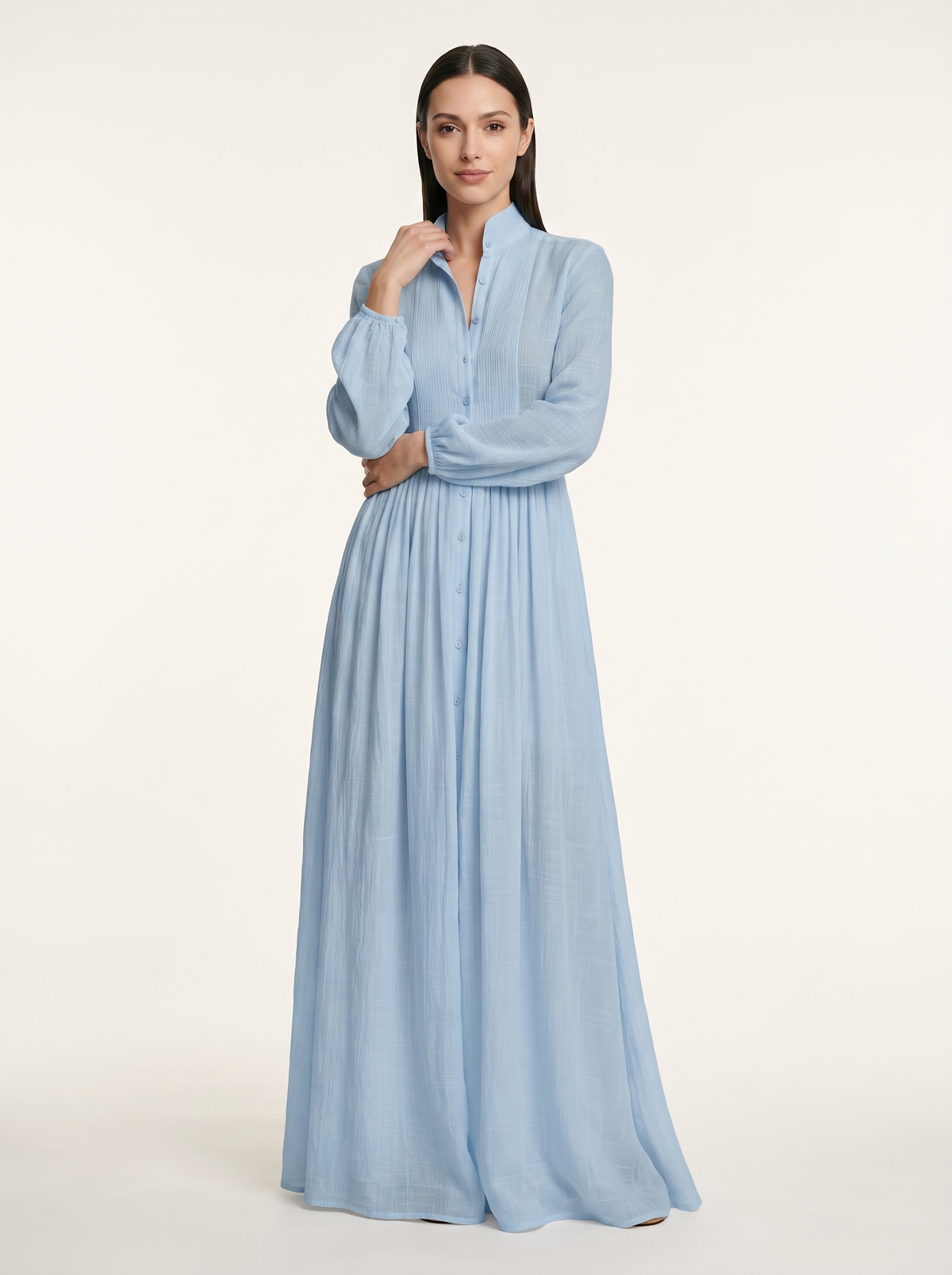 Alverina | Vestido de algodón y lino con detalles patchwork