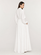 Alverina | Vestido de algodón y lino con detalles patchwork