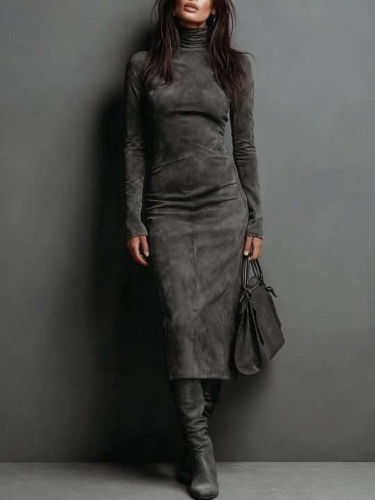 Fiorella | Vestido midi de cuello alto