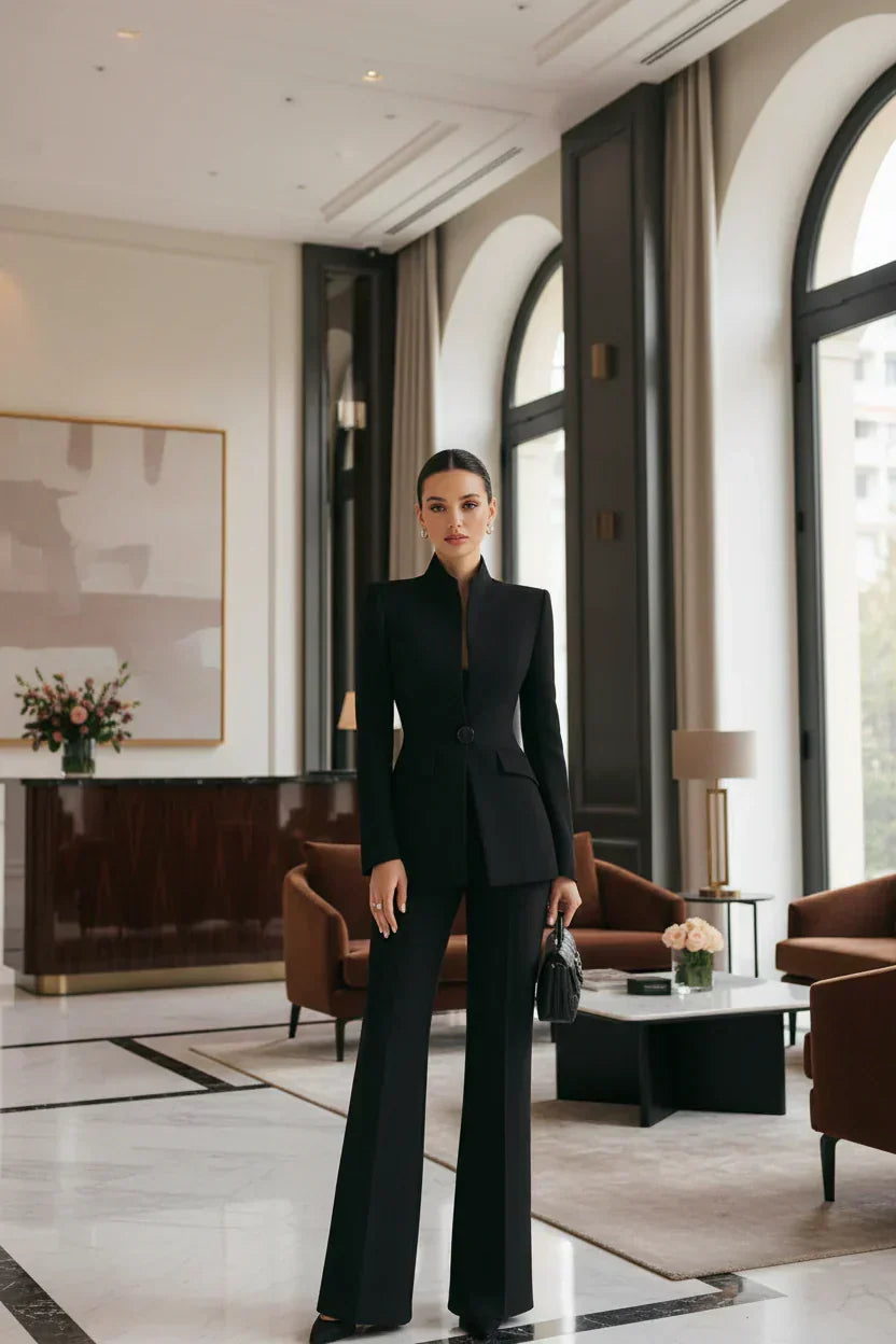 Chiara | Conjunto de americana y pantalón palazzo