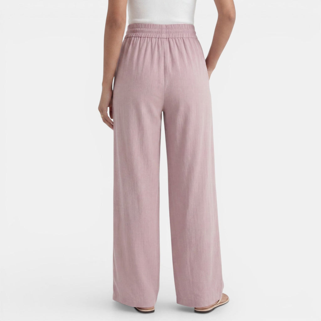 Lara | Pantalón de lino de pierna ancha