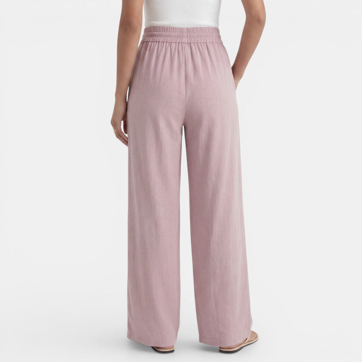 Lara | Pantalón de lino de pierna ancha
