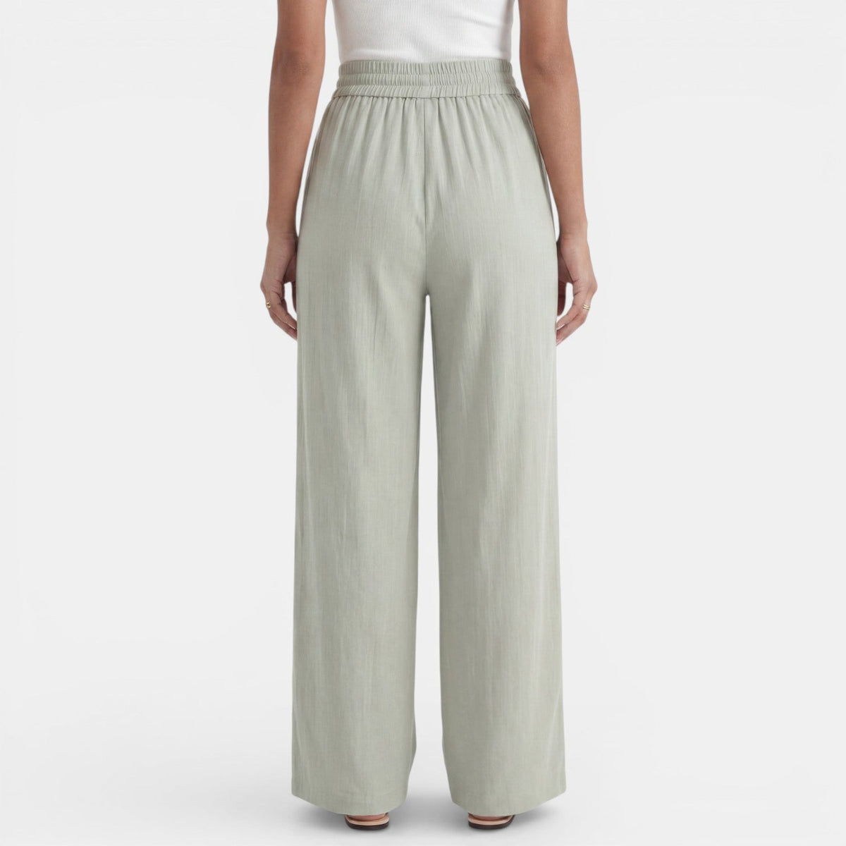 Lara | Pantalón de lino de pierna ancha