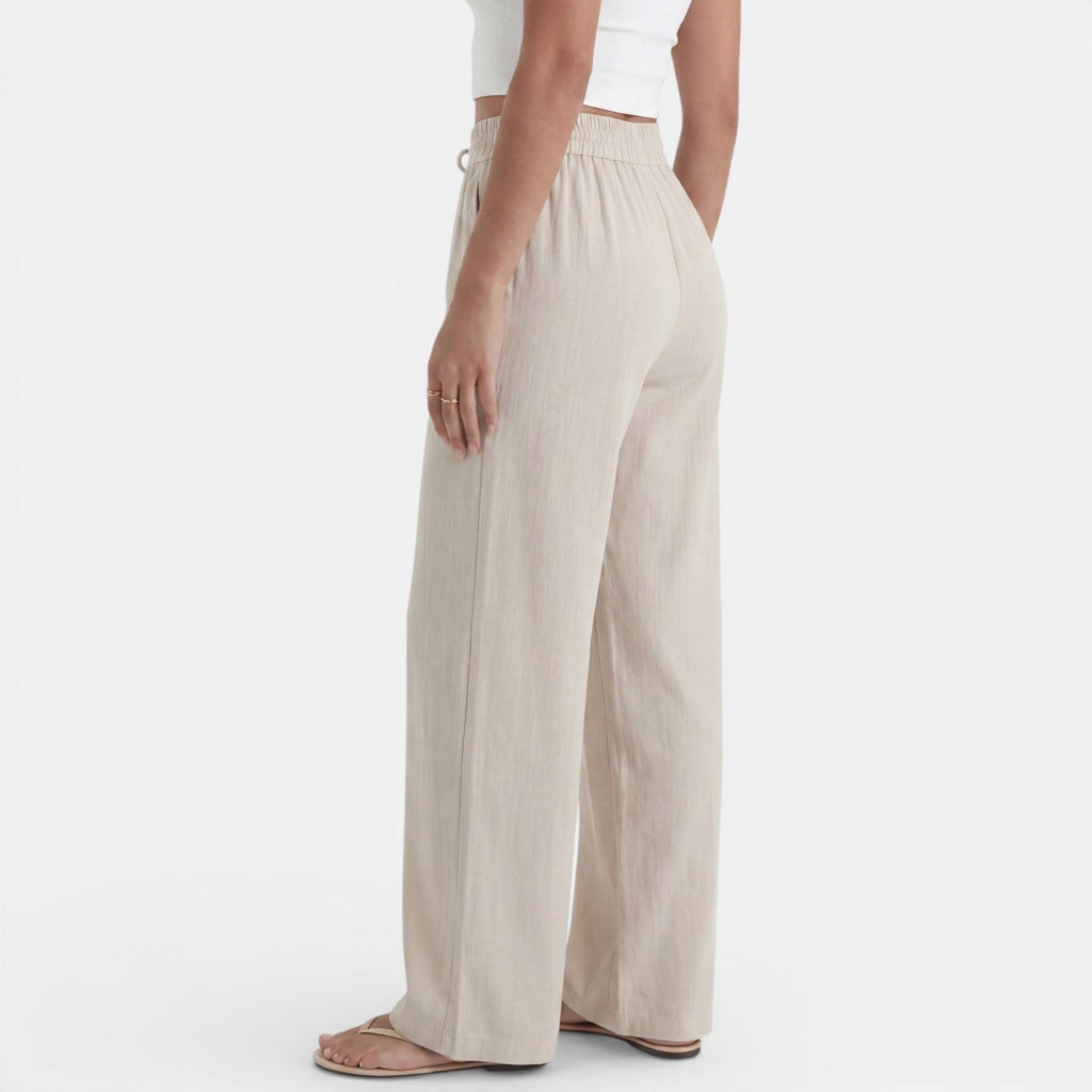 Lara | Pantalón de lino de pierna ancha