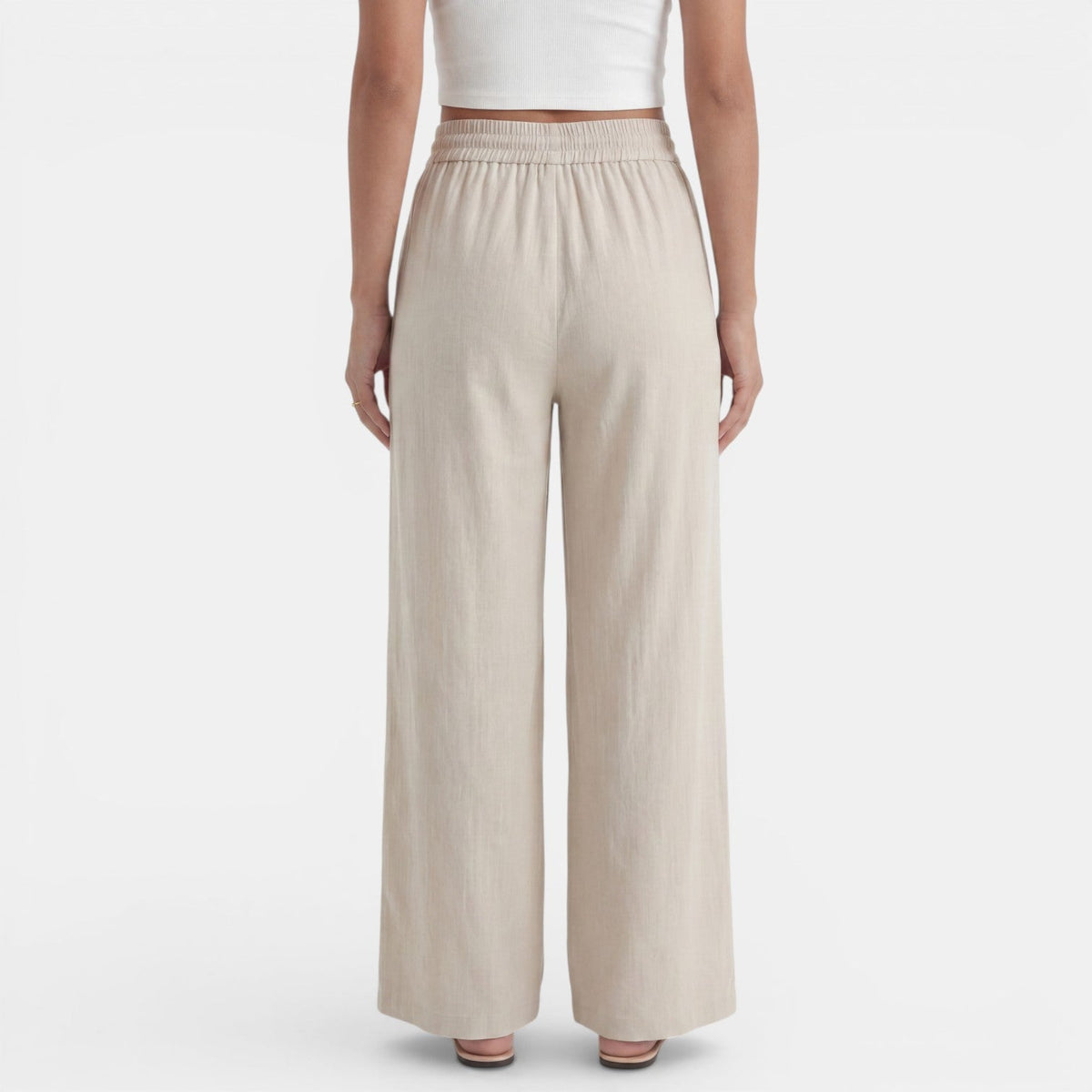 Lara | Pantalón de lino de pierna ancha