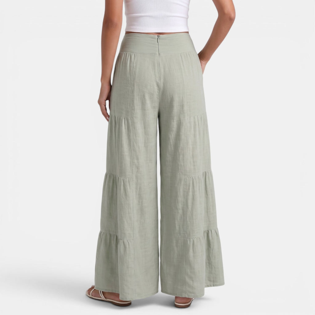 Alma | Pantalone largo di lino