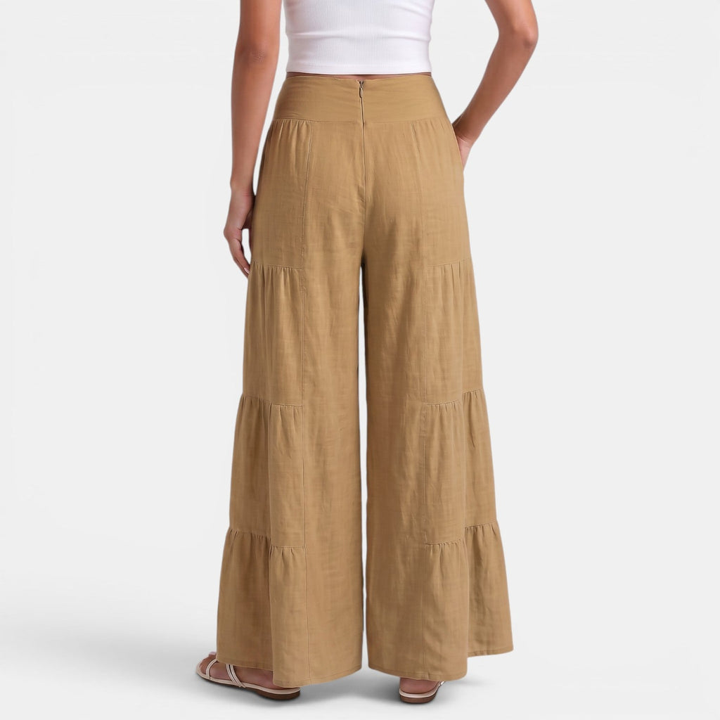 Alma | Pantalone largo di lino