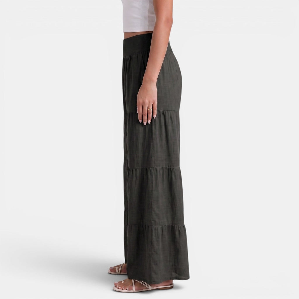Alma | Pantalone largo di lino