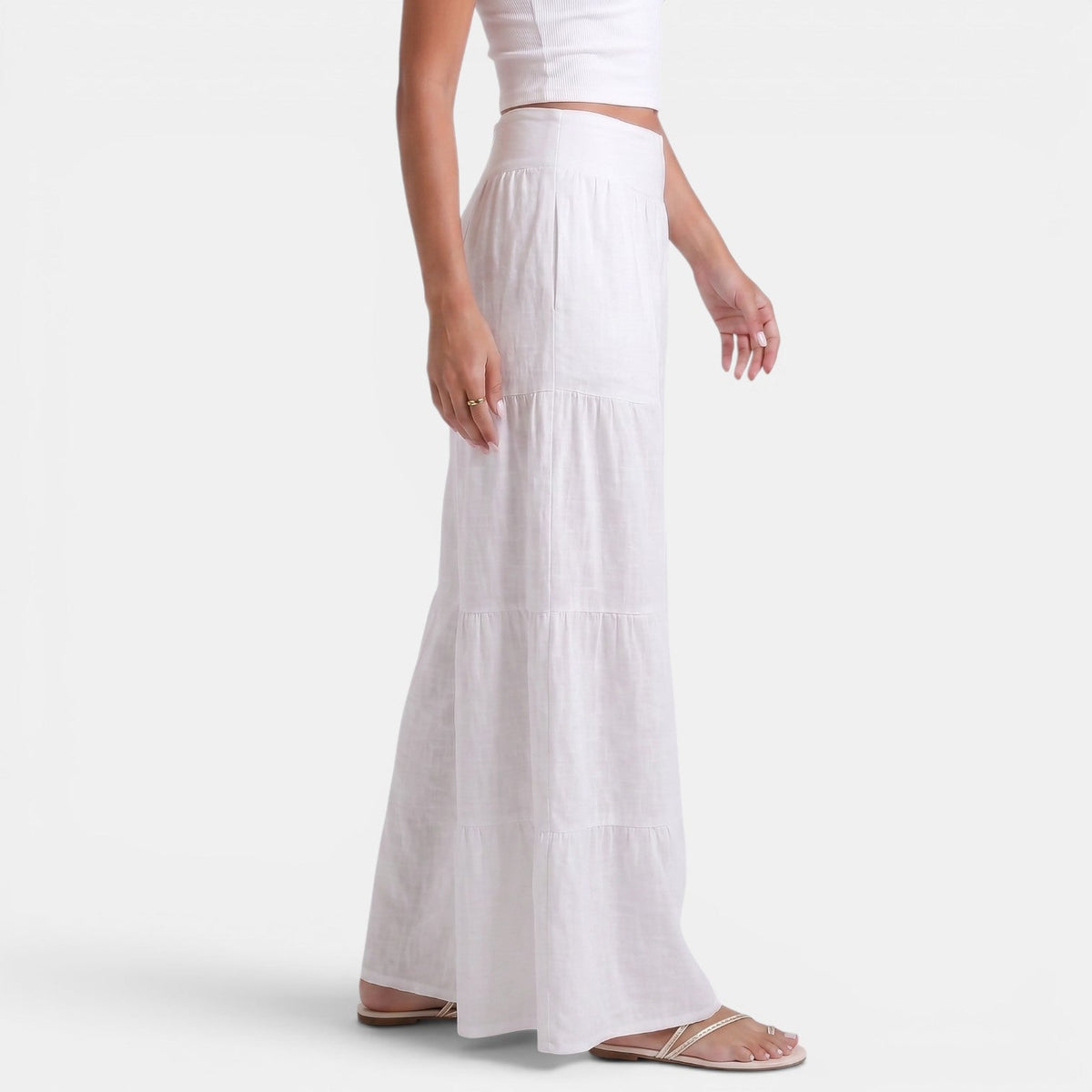 Alma | Pantalone largo di lino