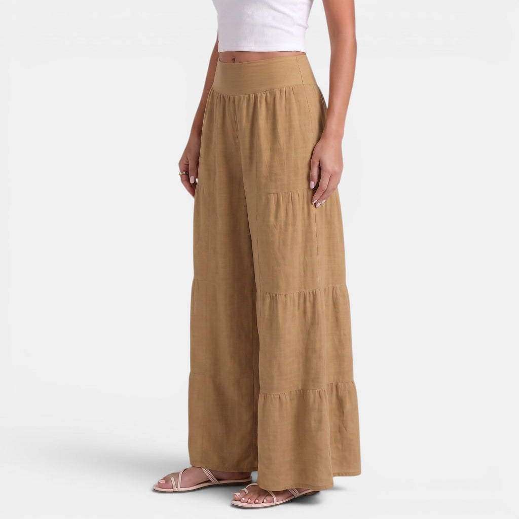 Alma | Pantalone largo di lino