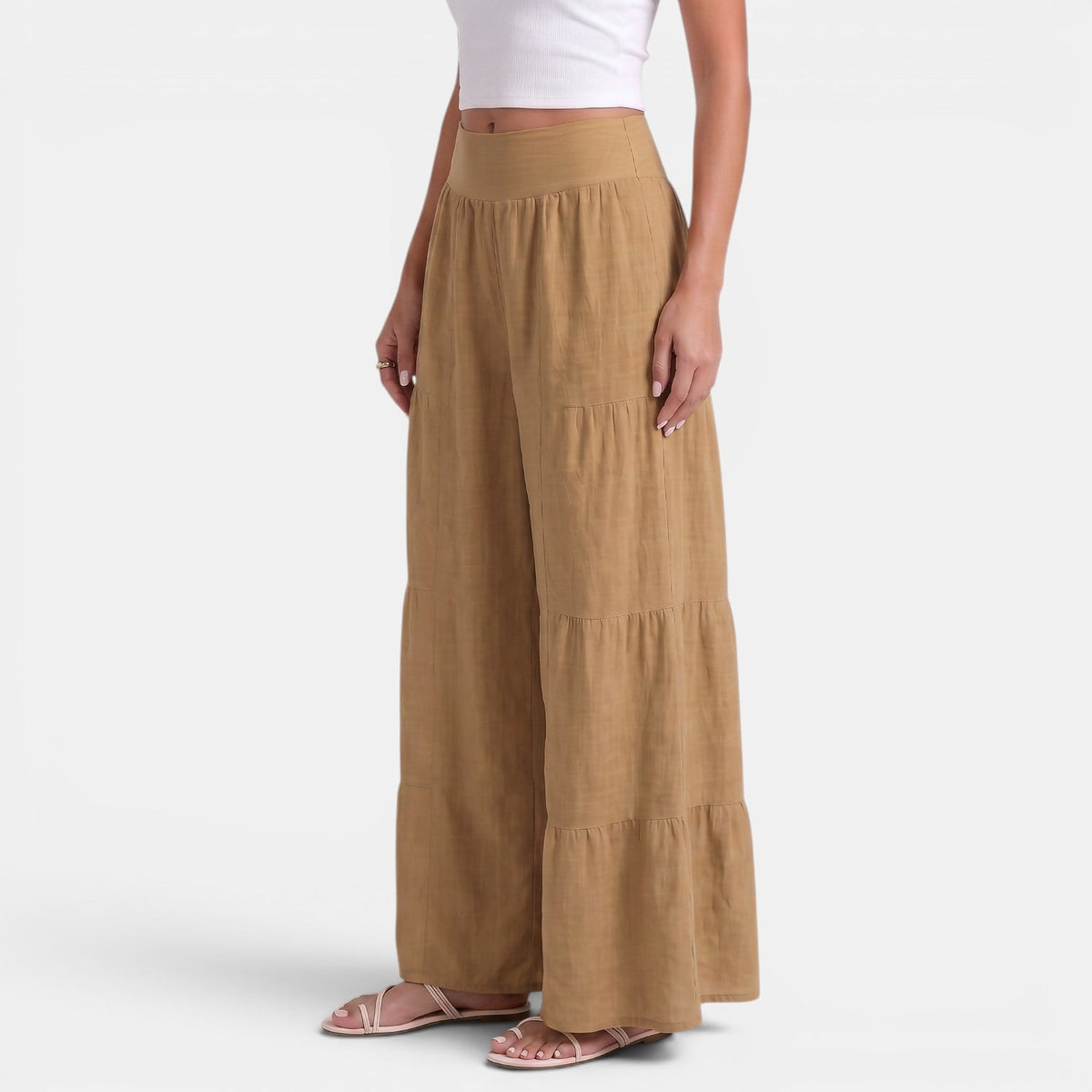 Alma | Pantalone largo di lino