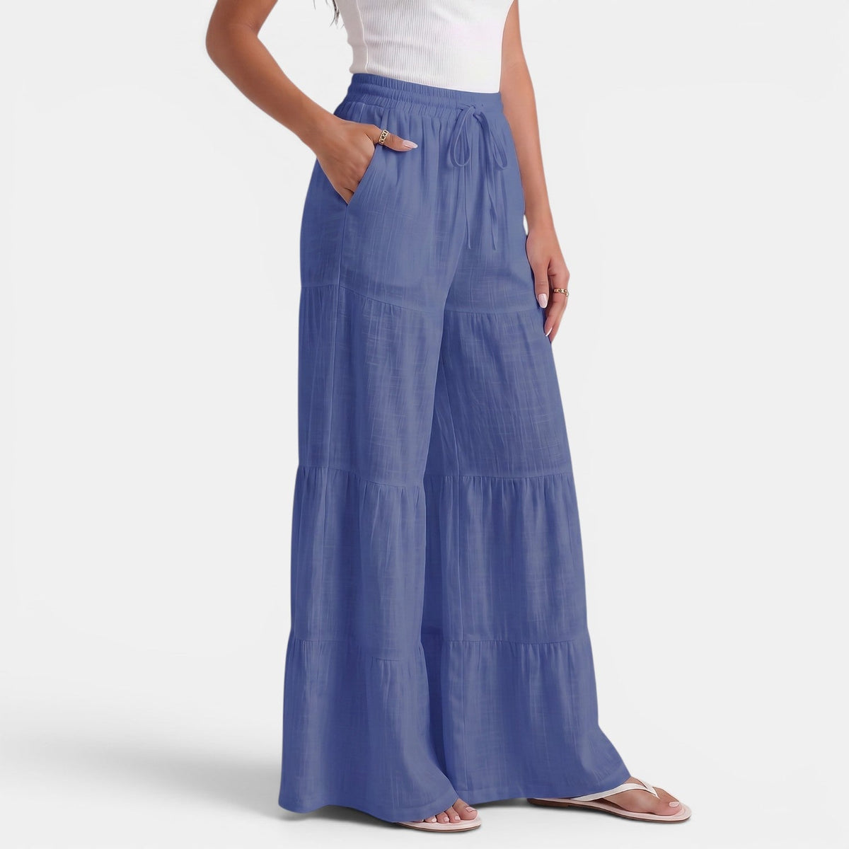 Mara | Pantalone di lino con coulisse