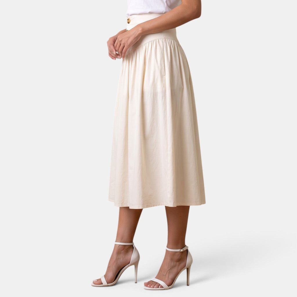 Nuria | Falda midi de línea A
