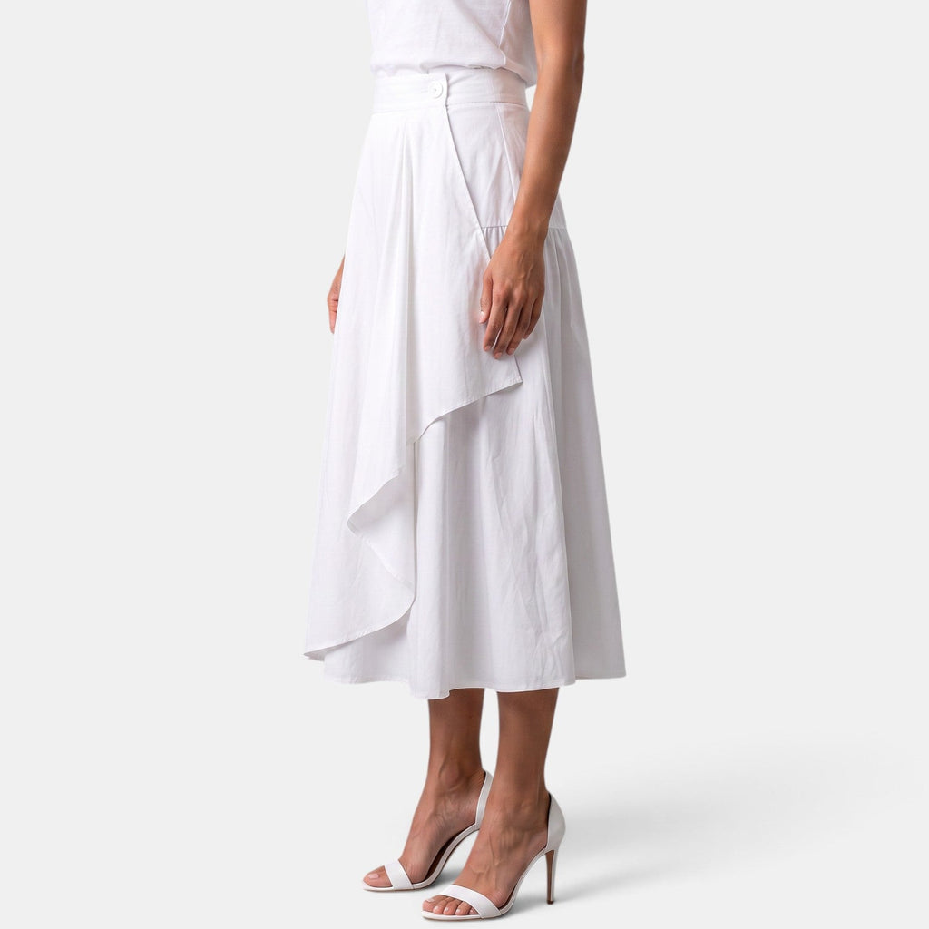 Olaya | Falda midi con botones