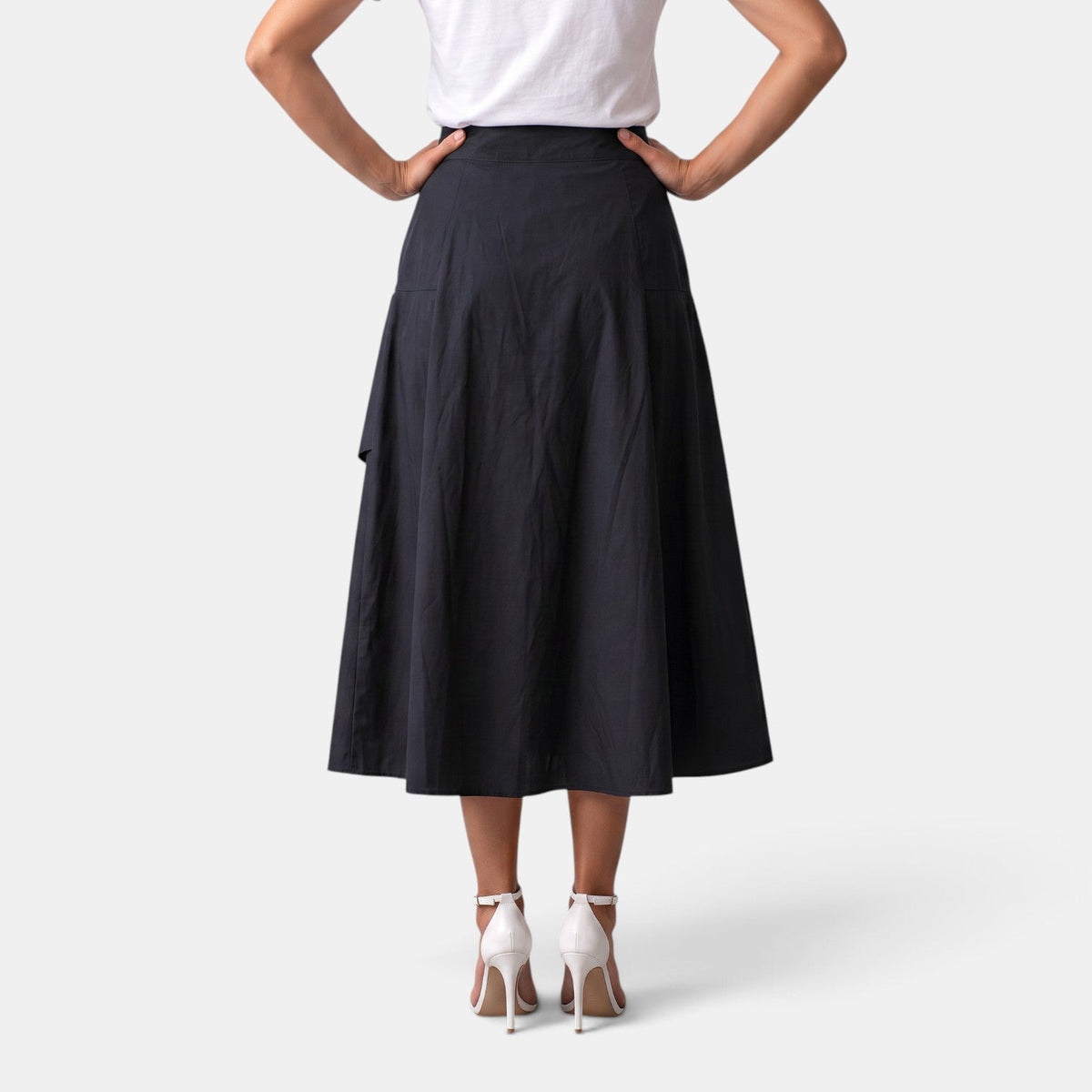 Olaya | Falda midi con botones