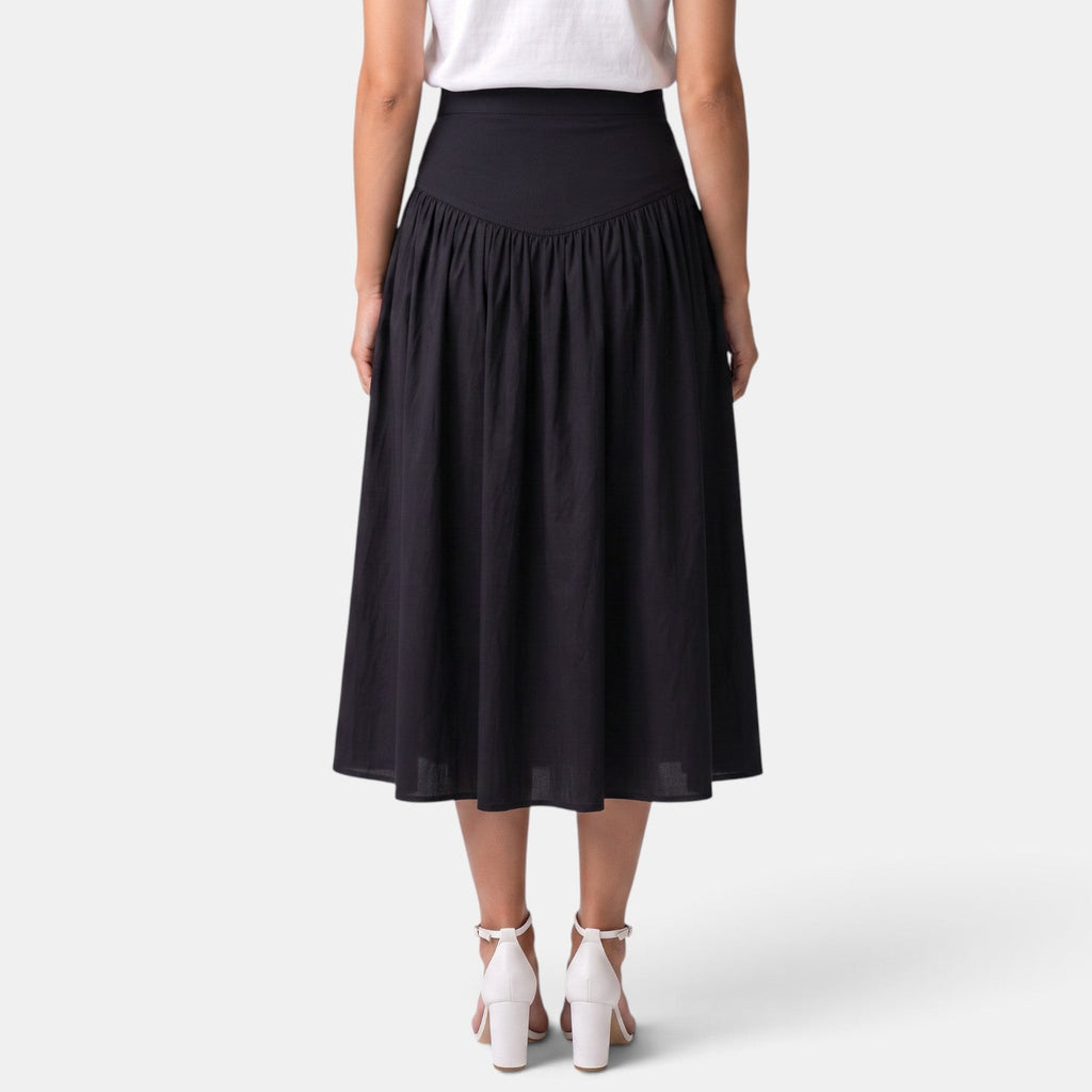 Nuria | Falda midi de línea A