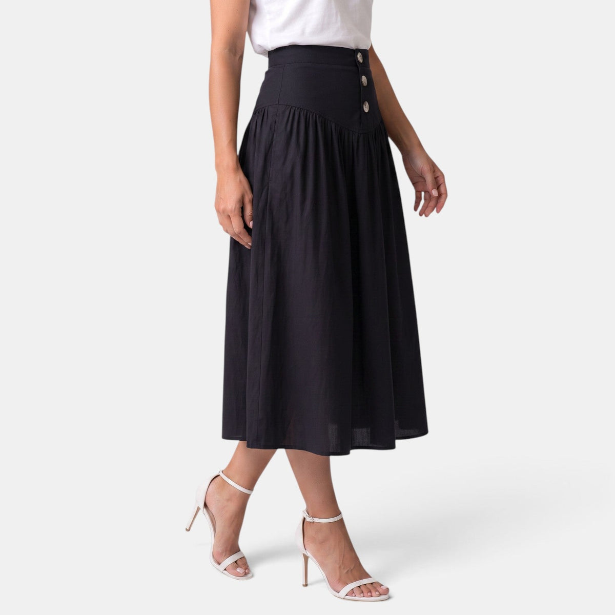 Nuria | Falda midi de línea A