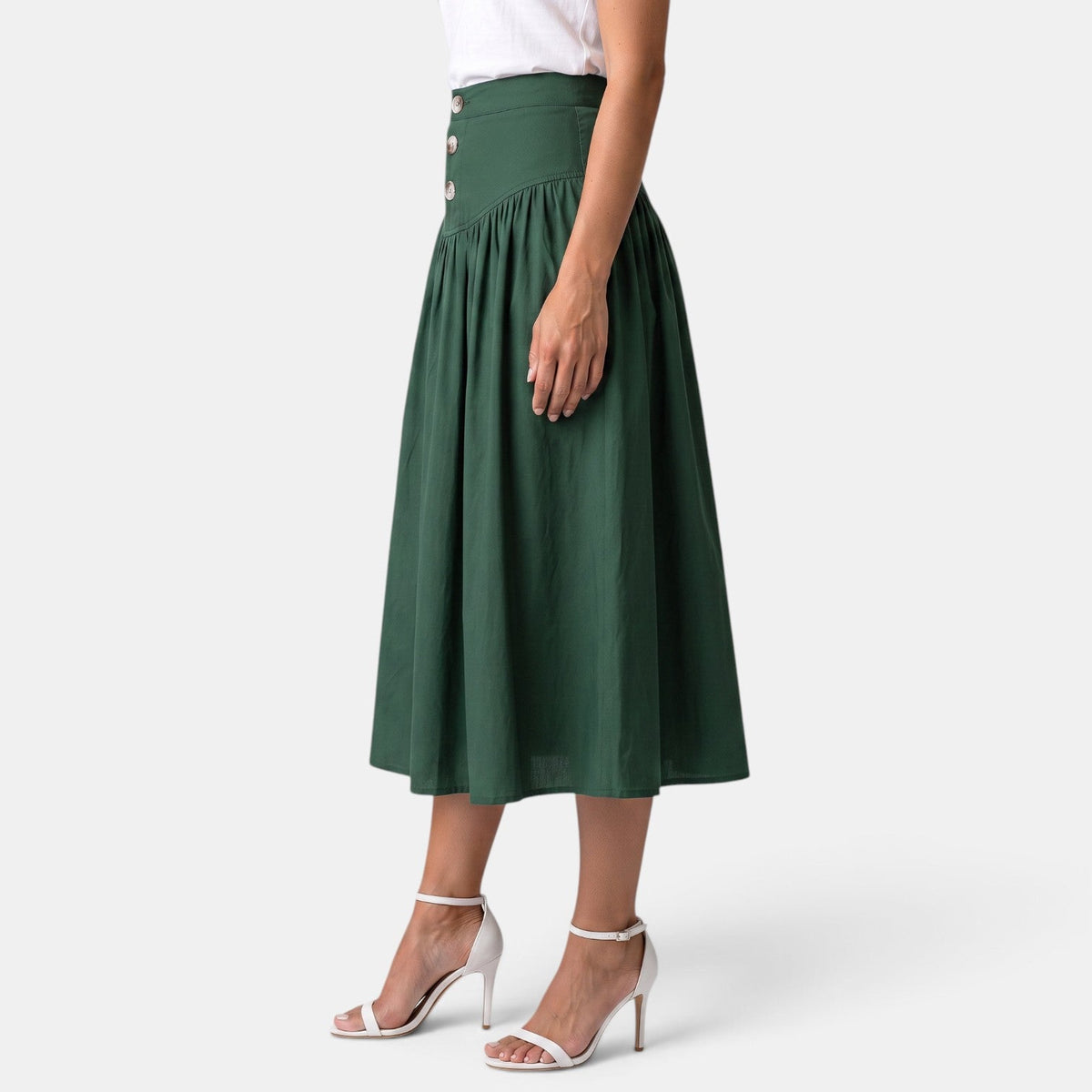 Nuria | Falda midi de línea A