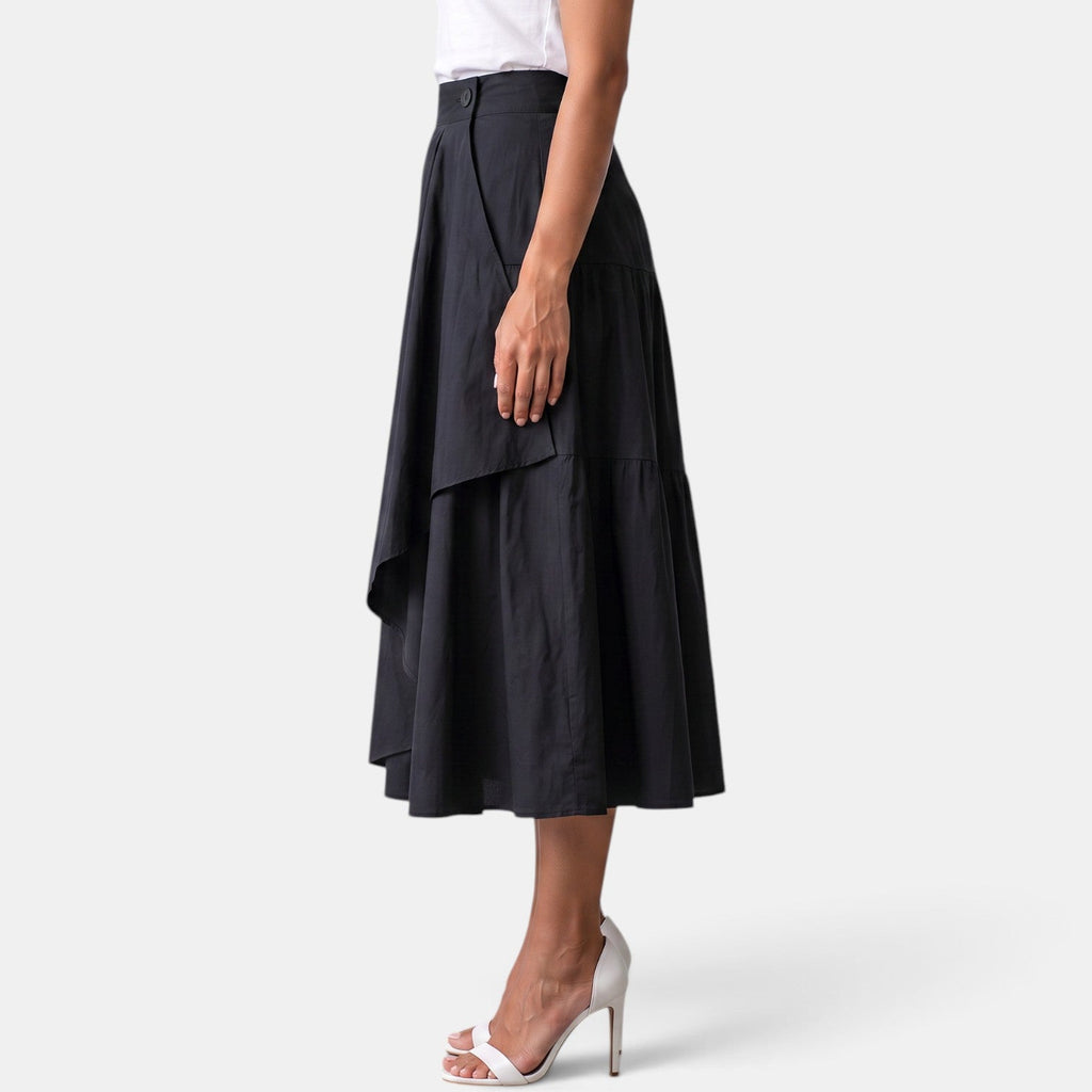Olaya | Falda midi con botones