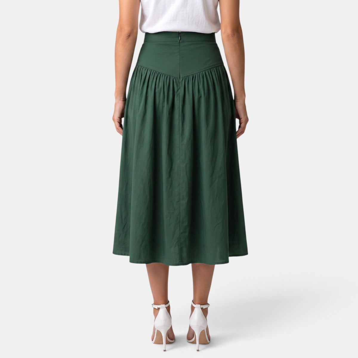 Nuria | Falda midi de línea A