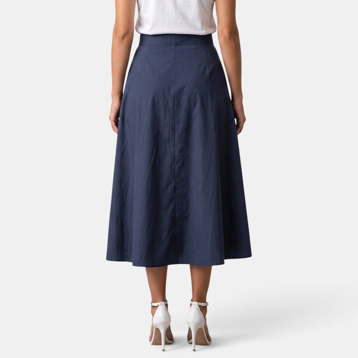 Olaya | Falda midi con botones
