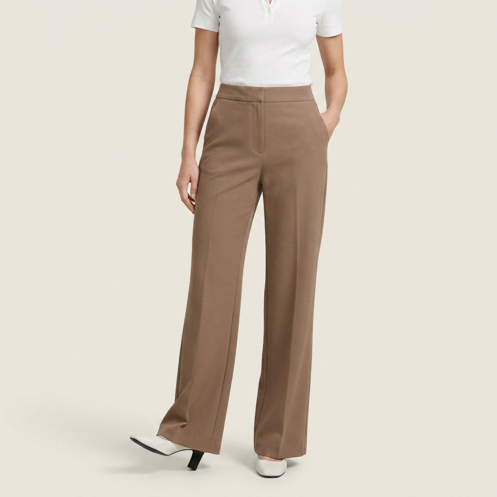 Bruna | Pantalón recto con pinza central
