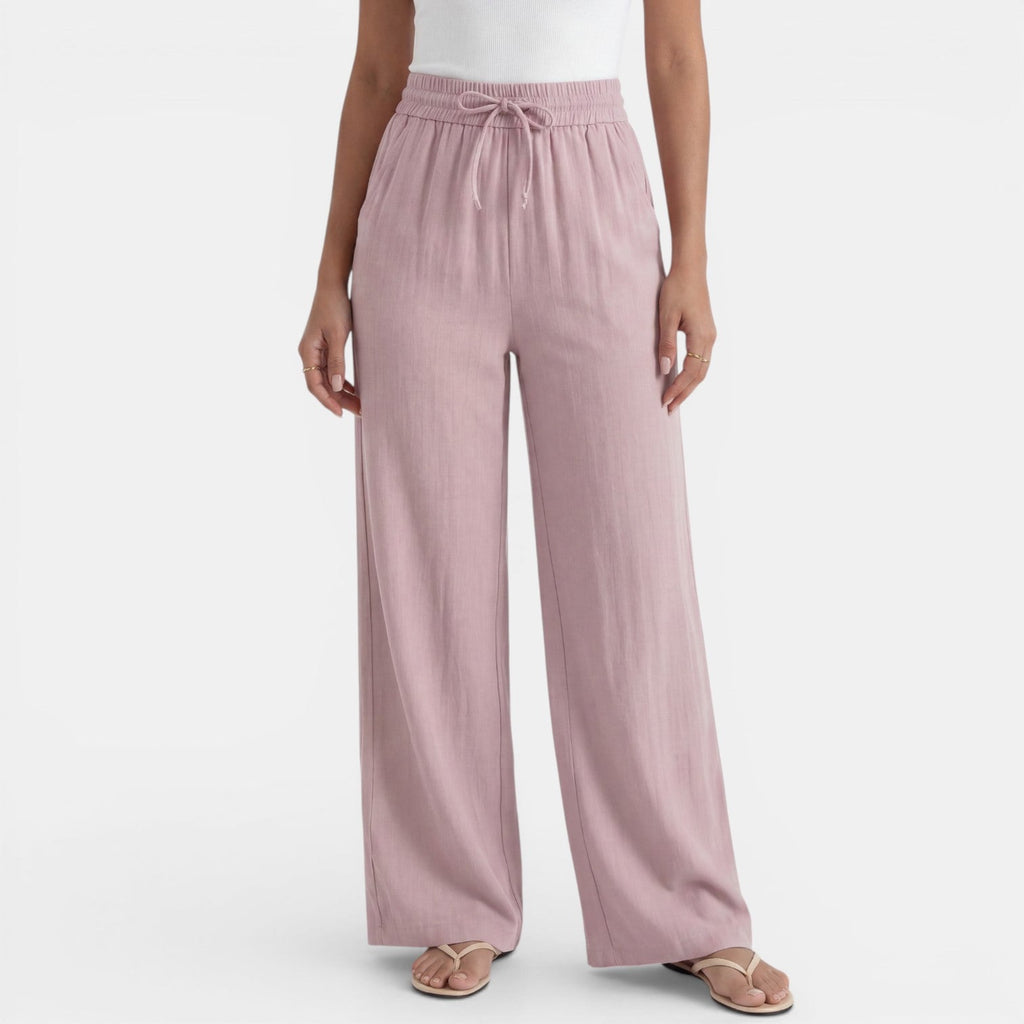 Lara | Pantalón de lino de pierna ancha