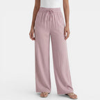 Lara | Pantalón de lino de pierna ancha